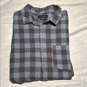 Cotton On Men’s Blue and Black Checkered Shirt